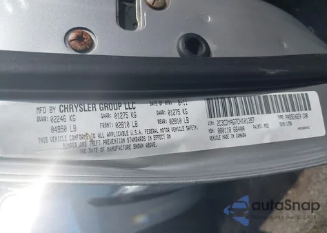 2012 Dodge Challenger Sxt from USA, damaged, VIN 2C3CDYAG7CH101357